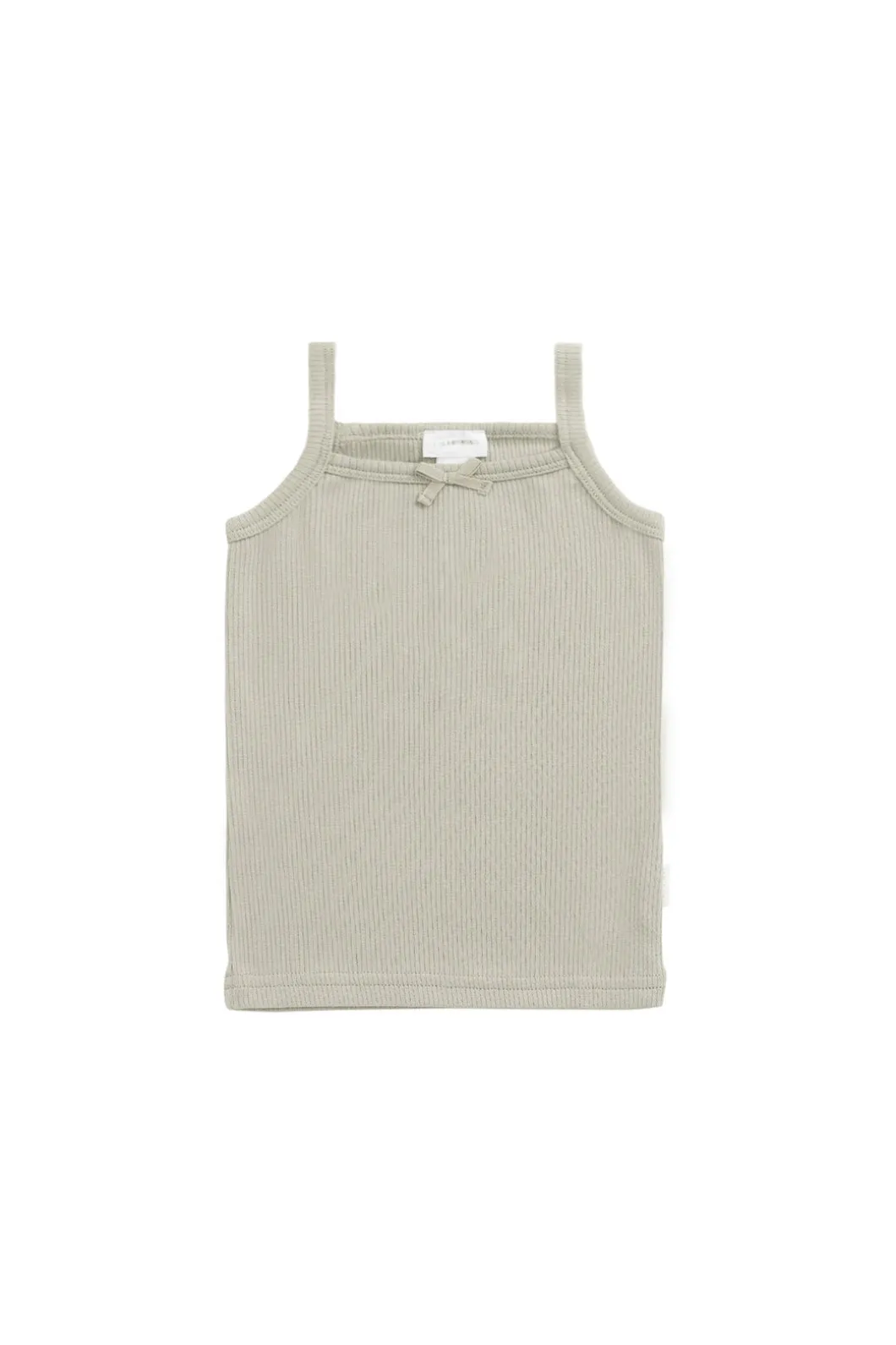 Organic Cotton Fine Rib Singlet - Mist
