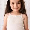 Organic Cotton Fine Rib Singlet - Lily Fleck