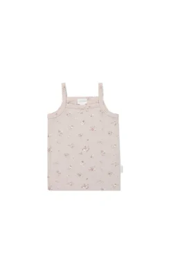 Organic Cotton Fine Rib Singlet - Petite Fleur Violet