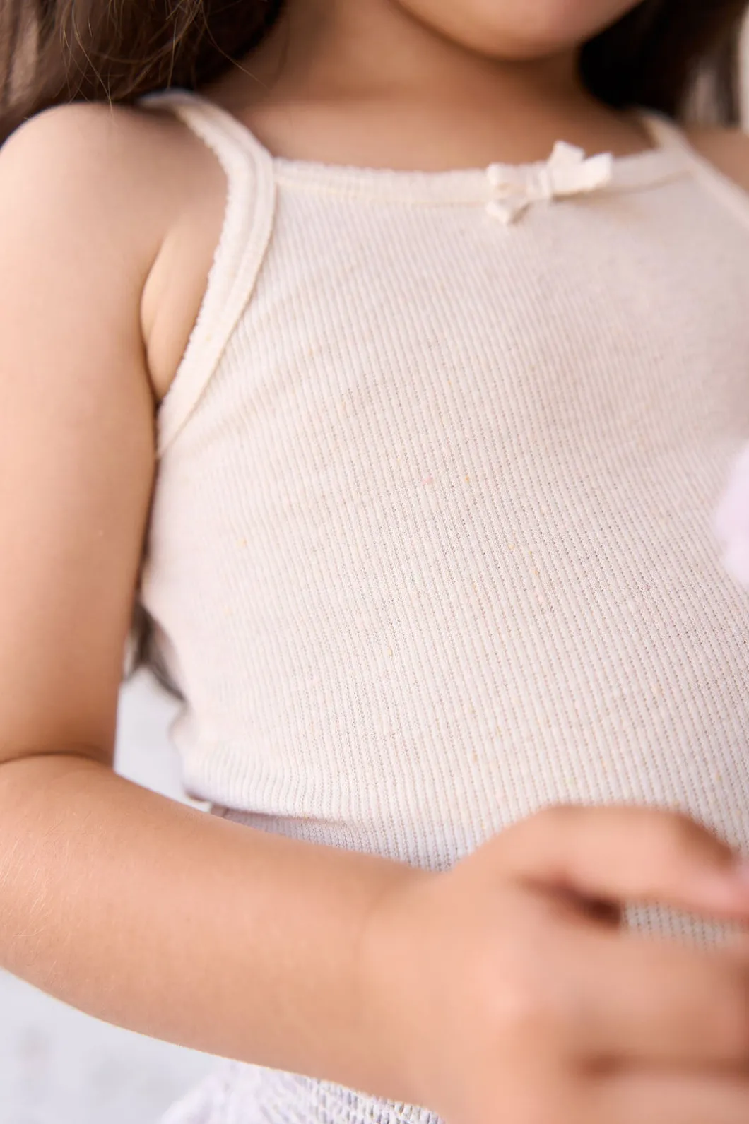 Organic Cotton Fine Rib Singlet - Lily Fleck