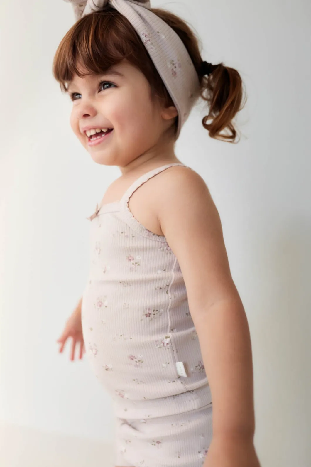 Organic Cotton Fine Rib Singlet - Petite Fleur Violet