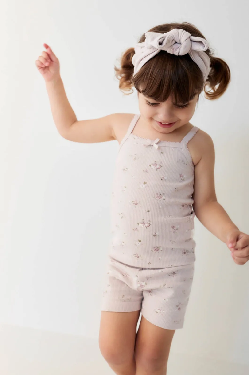 Organic Cotton Fine Rib Singlet - Petite Fleur Violet