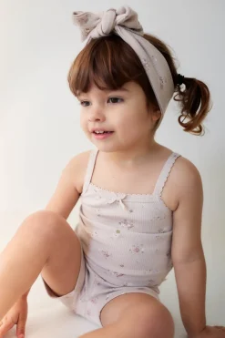 Organic Cotton Fine Rib Singlet - Petite Fleur Violet