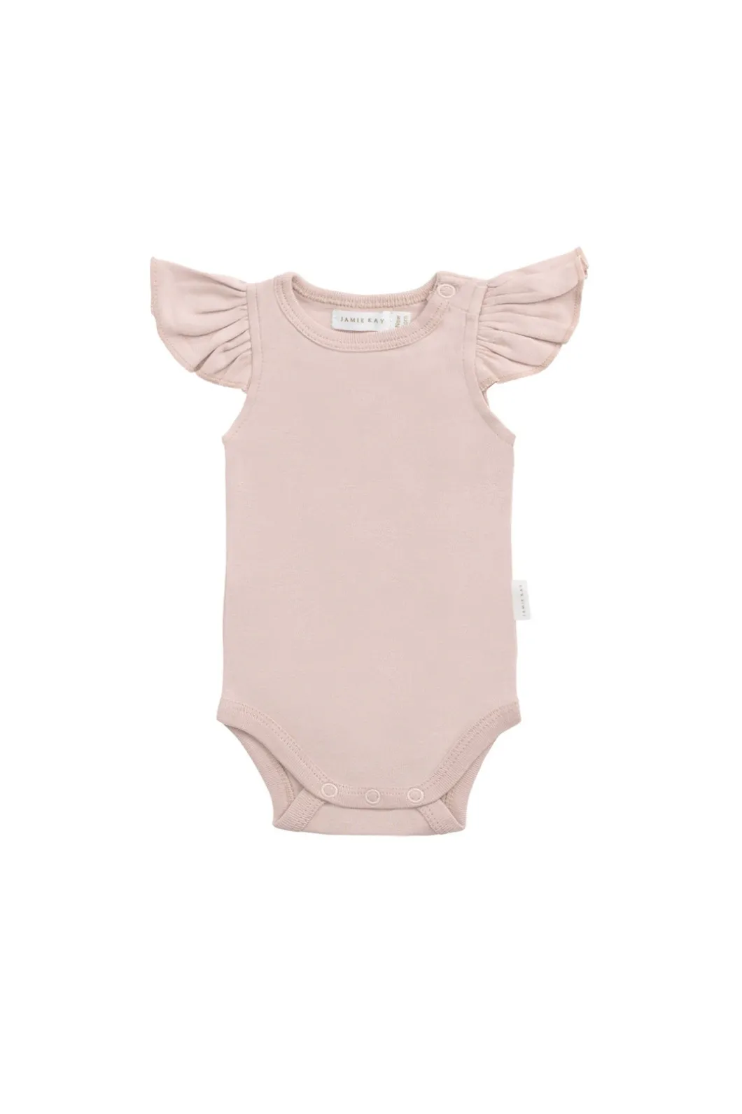 Organic Cotton Fleur Bodysuit - Shell Pink