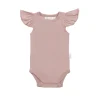 Organic Cotton Fleur Bodysuit - Powder Pink