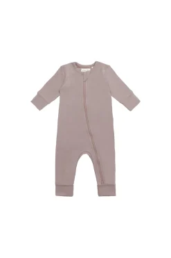 Organic Cotton Gracelyn Zip Onepiece - Softest Mauve