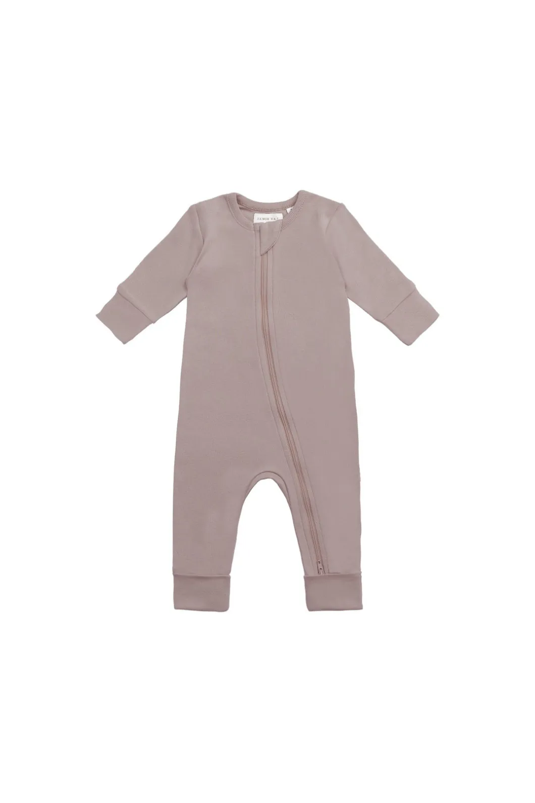 Organic Cotton Gracelyn Zip Onepiece - Softest Mauve