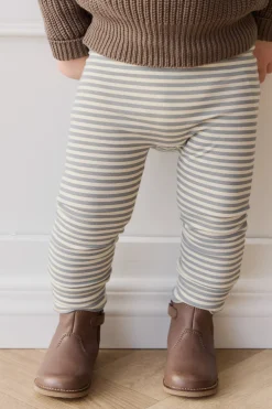 Organic Cotton Hansen Pant - Narrow Stripe Dawn/Cassava