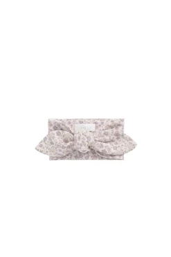 Organic Cotton Headband - Amber Floral Lilac Ash