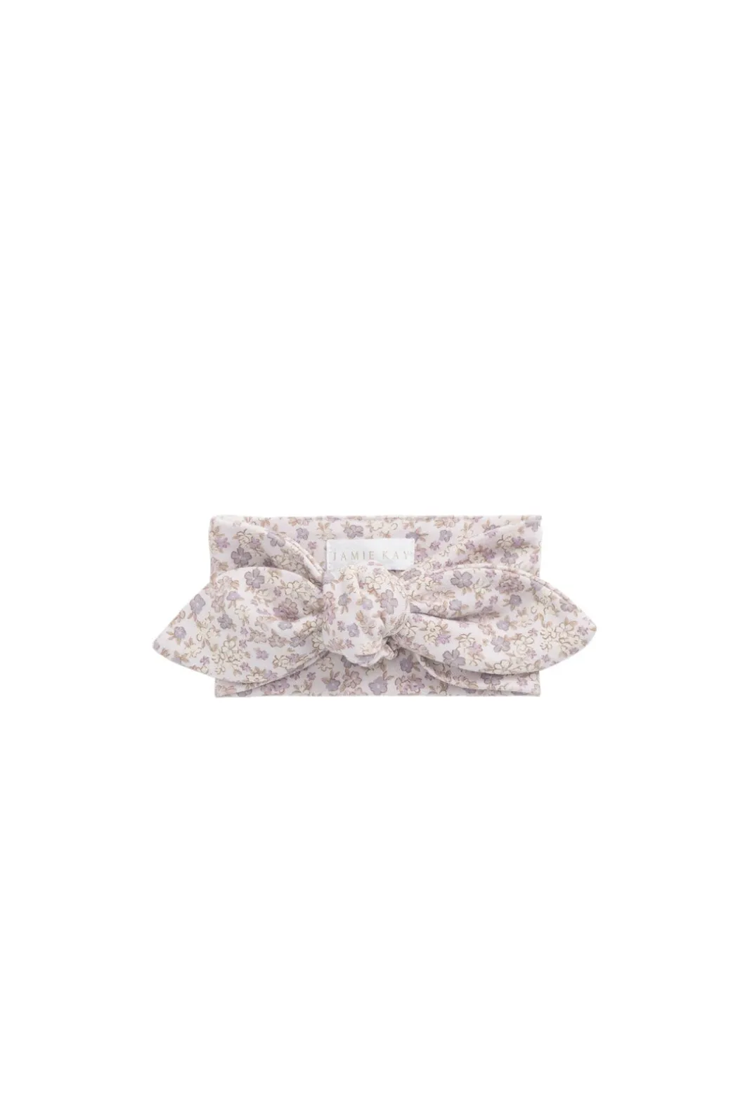 Organic Cotton Headband - Amber Floral Lilac Ash