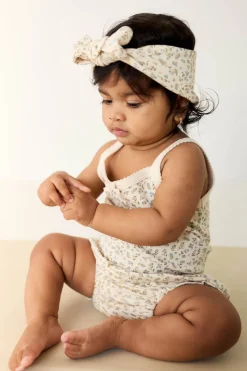 Organic Cotton Headband - Blueberry Ditsy