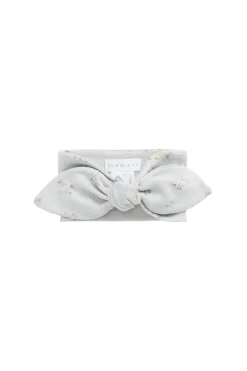 Organic Cotton Headband - Petite Fleur Blue