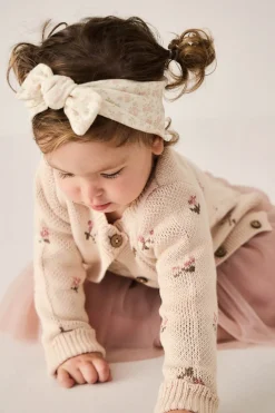 Organic Cotton Headband - Rosalie Floral Mauve
