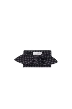 Organic Cotton Headband - Gingham Night