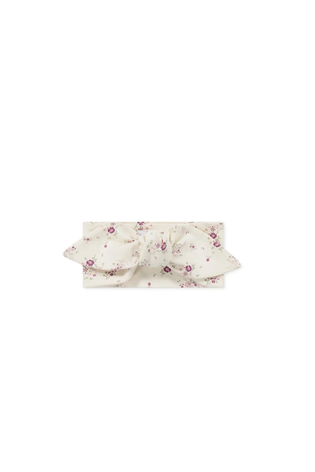 Organic Cotton Headband - Sweet William Floral Natural