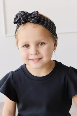 Organic Cotton Headband - Gingham Night