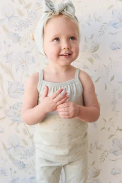 Organic Cotton Headband - Rose Floral Smoke