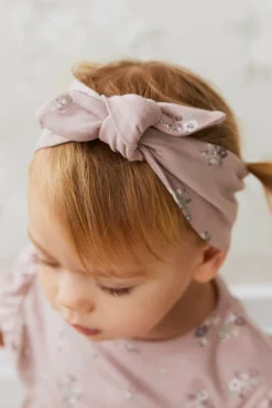 Organic Cotton Headband - Lauren Floral Fawn