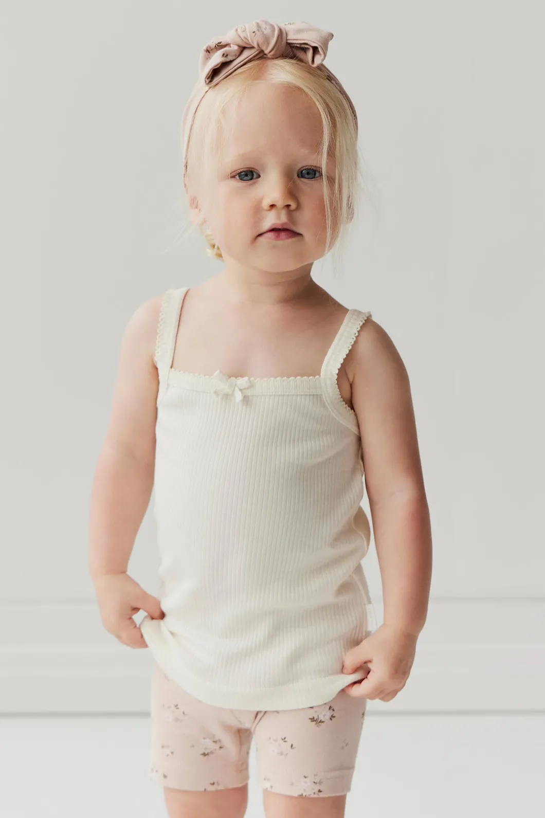 Organic Cotton Headband - Goldie Bouquet Rose