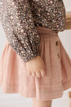 Organic Cotton Heather Blouse - Winter Moonless Night