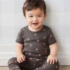 Organic Cotton Hudson Short Sleeve Bodysuit - Fox Cubs Wolf