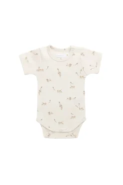 Organic Cotton Hudson Short Sleeve Bodysuit - Kitten and His Kites