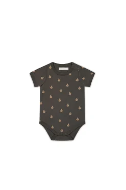 Organic Cotton Hudson Short Sleeve Bodysuit - Fox Cubs Wolf