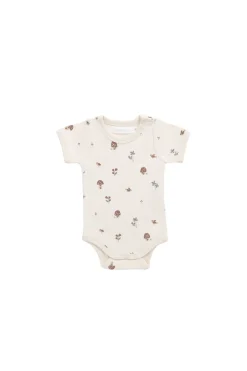 Organic Cotton Hudson Short Sleeve Bodysuit - Le Champignon