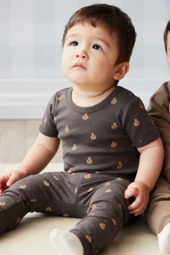 Organic Cotton Hudson Short Sleeve Bodysuit - Fox Cubs Wolf