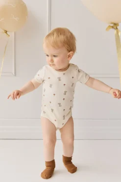 Organic Cotton Hudson Short Sleeve Bodysuit - Le Lapin