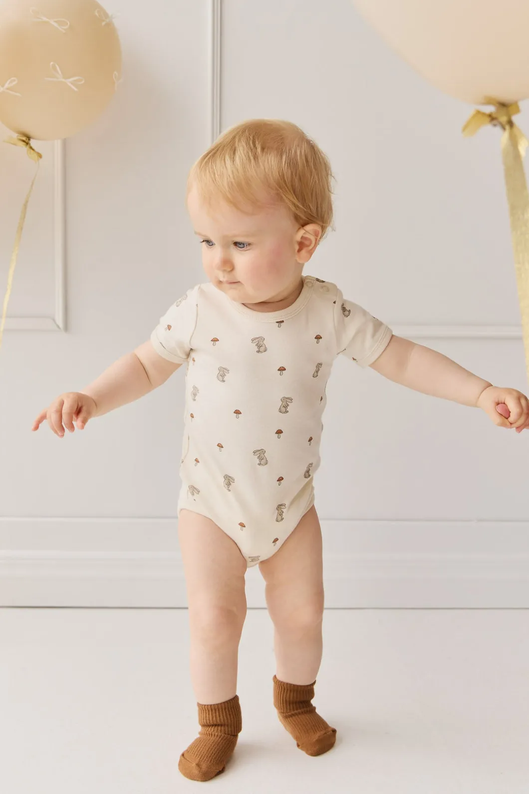 Organic Cotton Hudson Short Sleeve Bodysuit - Le Lapin