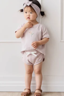 Organic Cotton Ivy Shortie - Simple Flowers Lilac