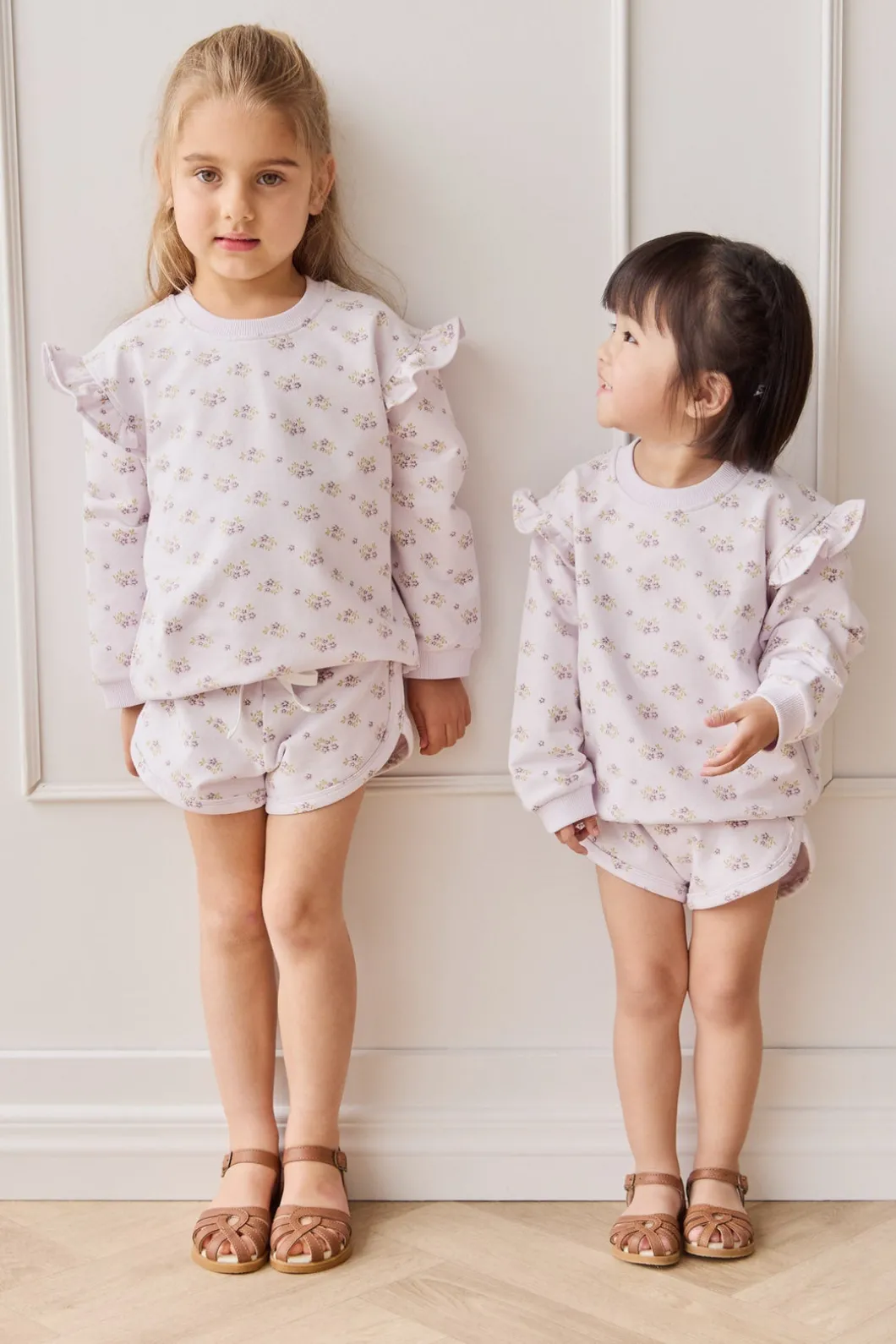 Organic Cotton Ivy Shortie - Rose Floral Pink