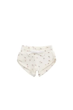 Organic Cotton Ivy Shortie - Simple Flowers Egret