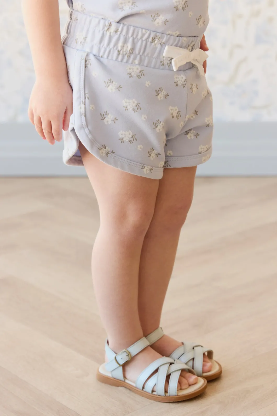 Organic Cotton Ivy Shortie - Rose Floral Smoke