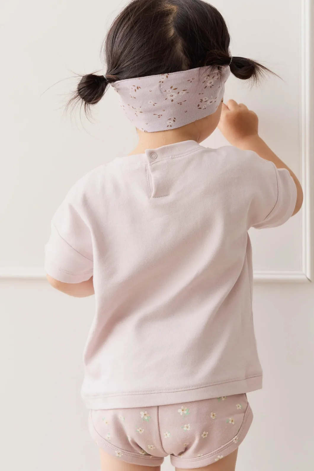 Organic Cotton Ivy Shortie - Simple Flowers Lilac