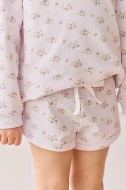 Organic Cotton Ivy Shortie - Rose Floral Pink