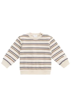Organic Cotton Jalen Oversized Jumper - Raynor Stripe North Sea