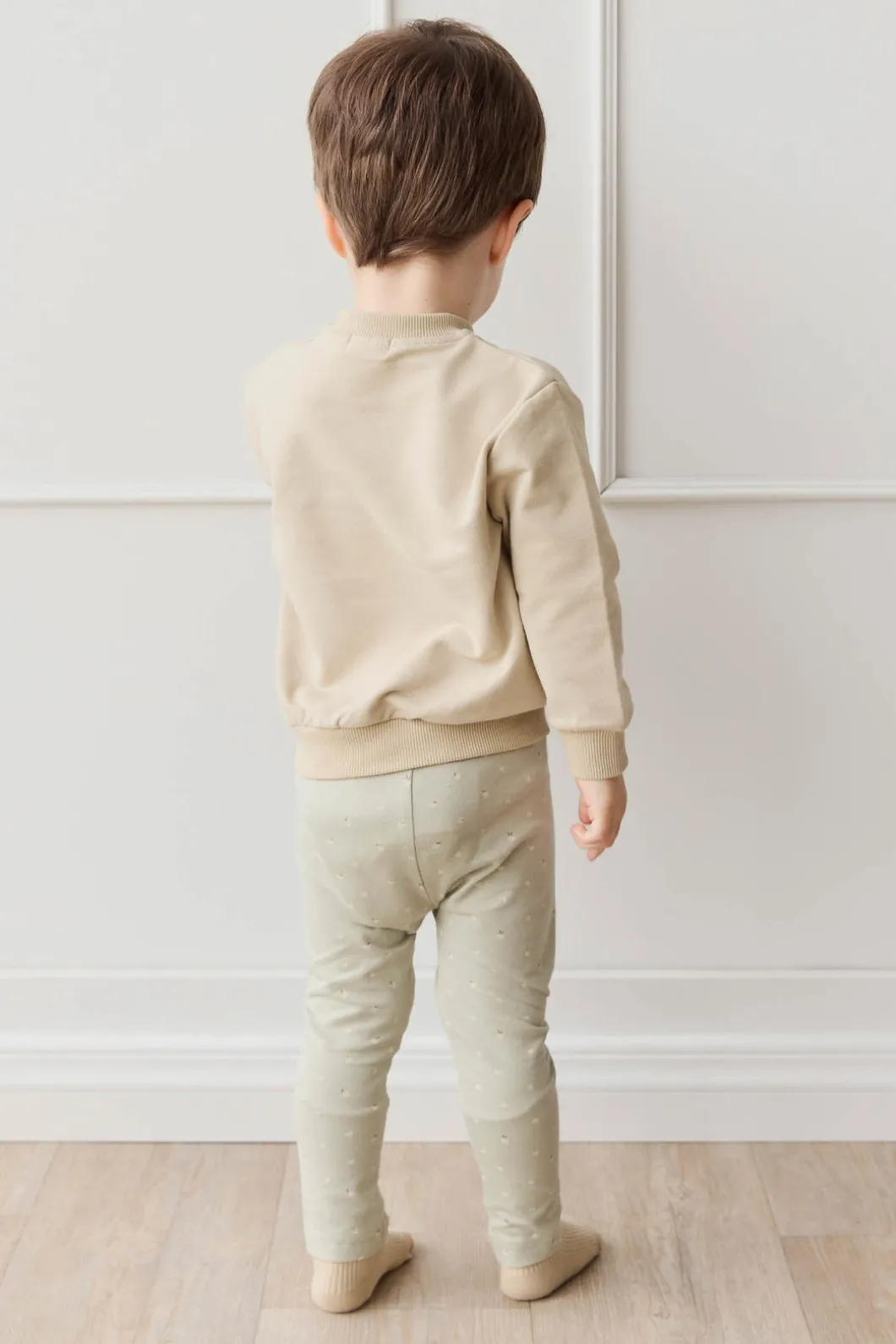 Organic Cotton Jalen Oversized Jumper - Biscuit Fresh Apple