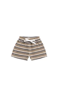 Organic Cotton Jalen Short - Raynor Stripe Pale Khaki