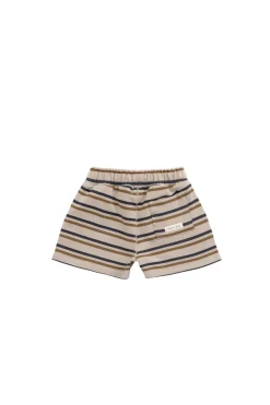 Organic Cotton Jalen Short - Raynor Stripe Pale Khaki