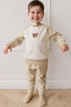 Organic Cotton Jalen Track Pant - Biscuit