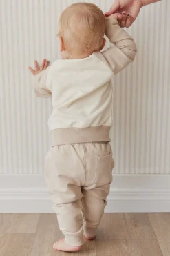 Organic Cotton Jalen Track Pant - Soft Sand