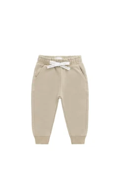 Organic Cotton Jalen Track Pant - Biscuit