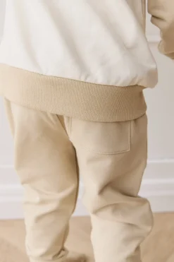 Organic Cotton Jalen Track Pant - Biscuit