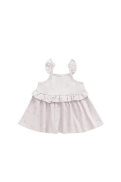 Organic Cotton Kaia Top - Simple Flowers Lilac