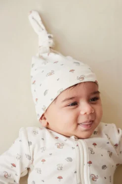 Organic Cotton Knot Beanie - Woodland Friends