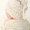 Organic Cotton Knot Beanie - Blueberry Ditsy