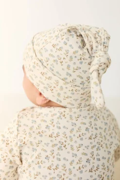 Organic Cotton Knot Beanie - Blueberry Ditsy