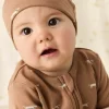Organic Cotton Knot Beanie - Cosy Basil Spiced